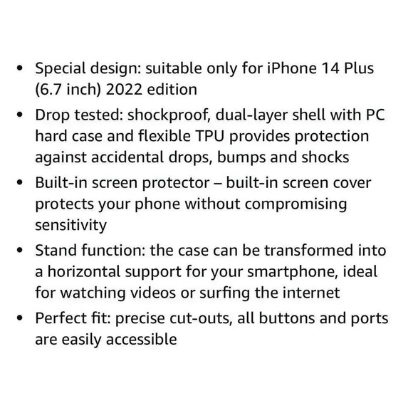 Heavy Duty Case For iPhone 14 Plus 6.7" Kickstand Holster Screen Protector UBPro - Picture 10 of 10